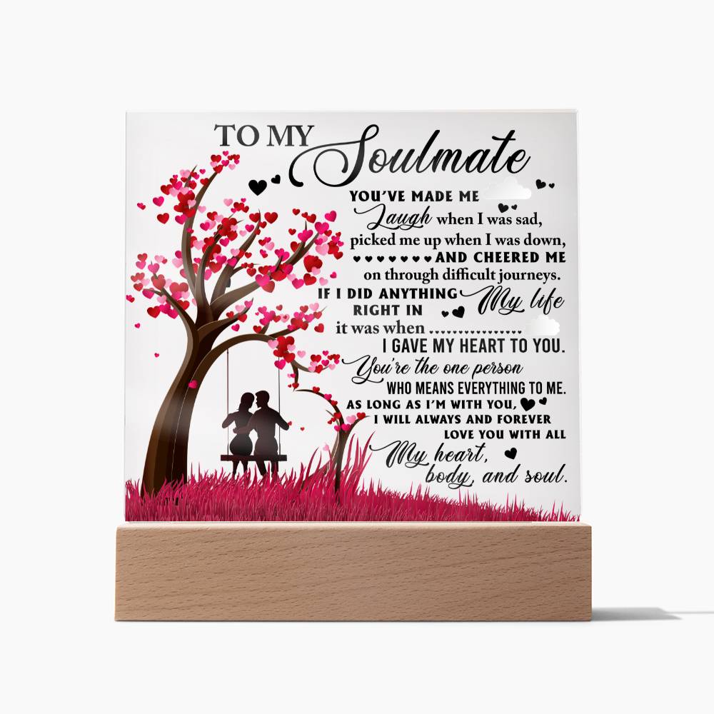 Valentine's Day Acrylic Plaque Gift - Soulmate I'm With You