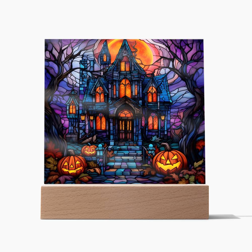 Halloween Acrylic - House Stained Glass