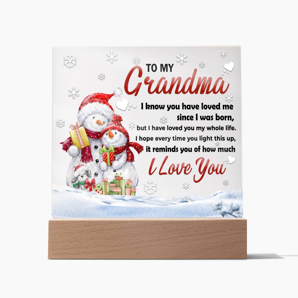 Holiday Acrylic Plaque Gift For Grandma - My Whole Life