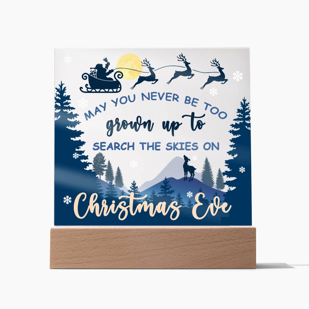 Holiday Acrylic Plaque Gift - Christmas Eve