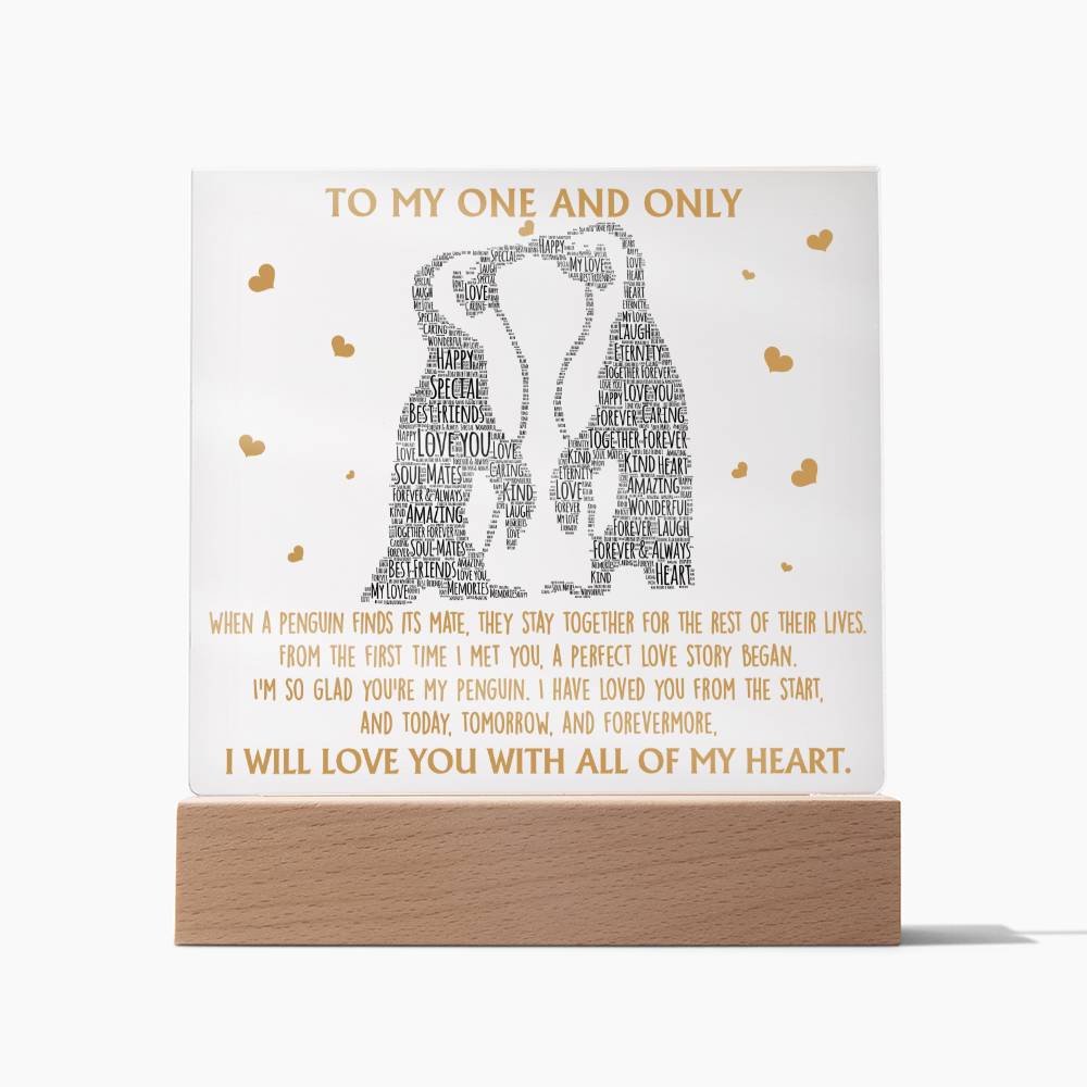 Valentine's Day Acrylic Plaque Gift - Soulmate Perfect Love Story
