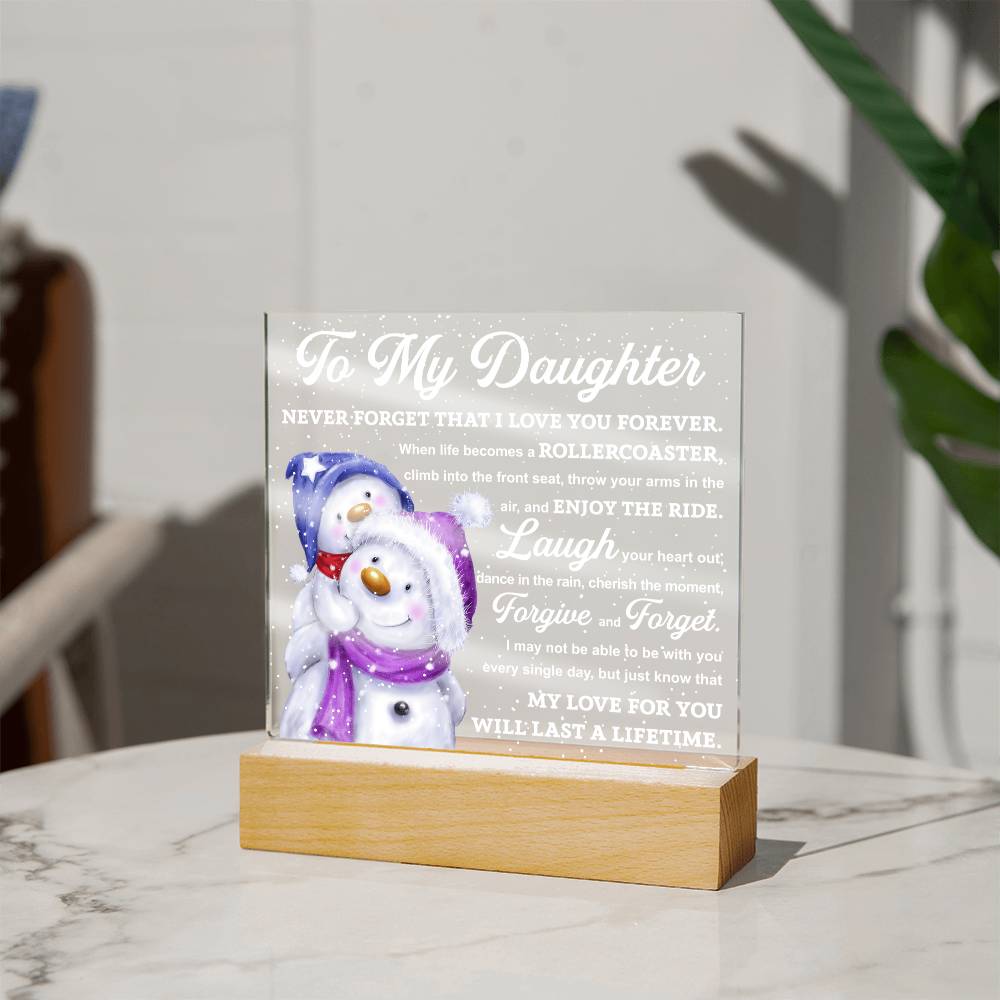 Holiday Acrylic Plaque Gift For Daughter - Enjoy The Ride