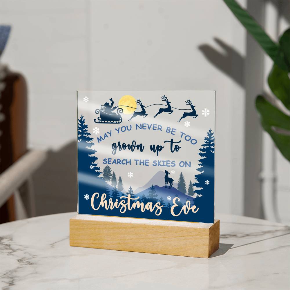 Holiday Acrylic Plaque Gift - Christmas Eve