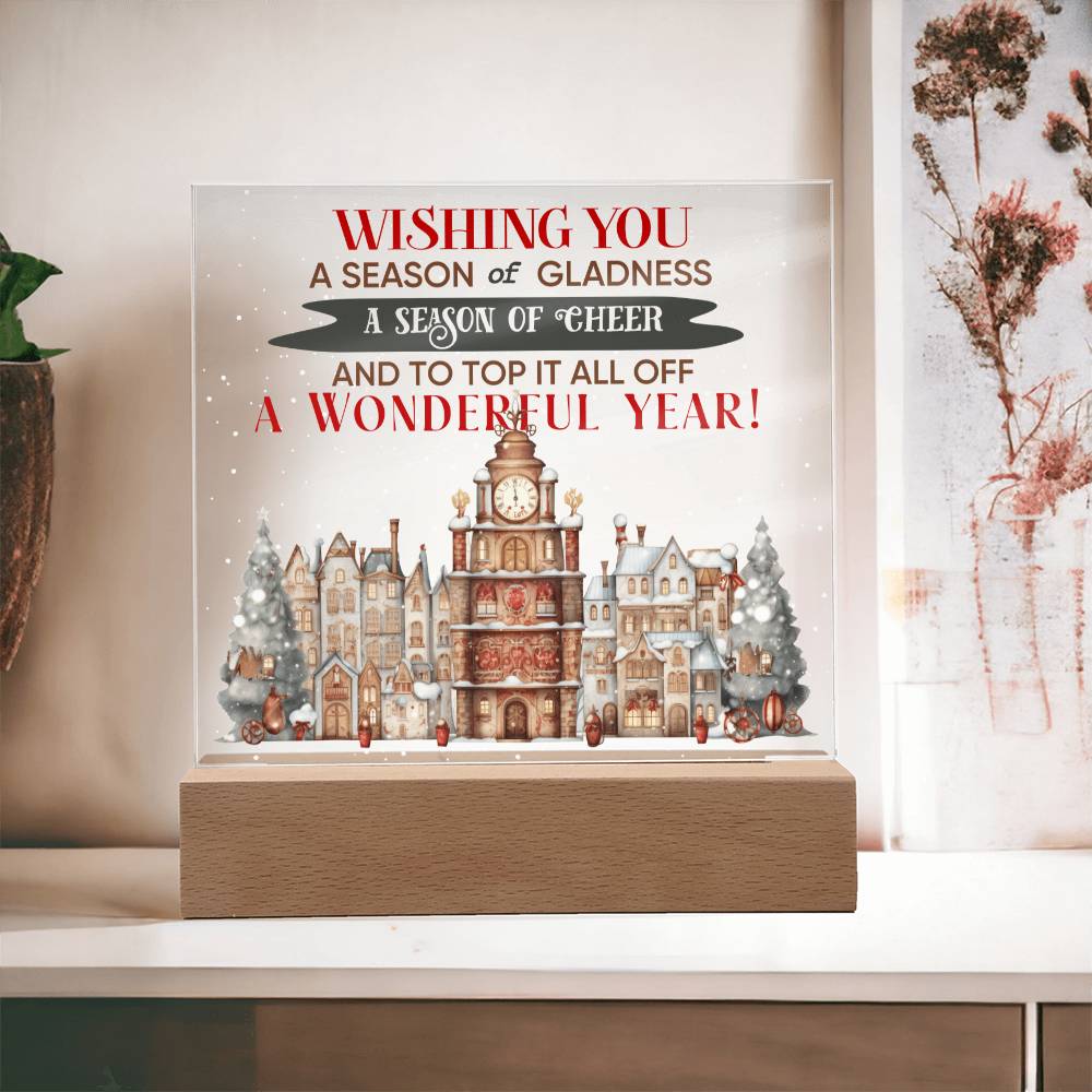 Christmas Acrylic Gift - A Season of Gladness and Cheer