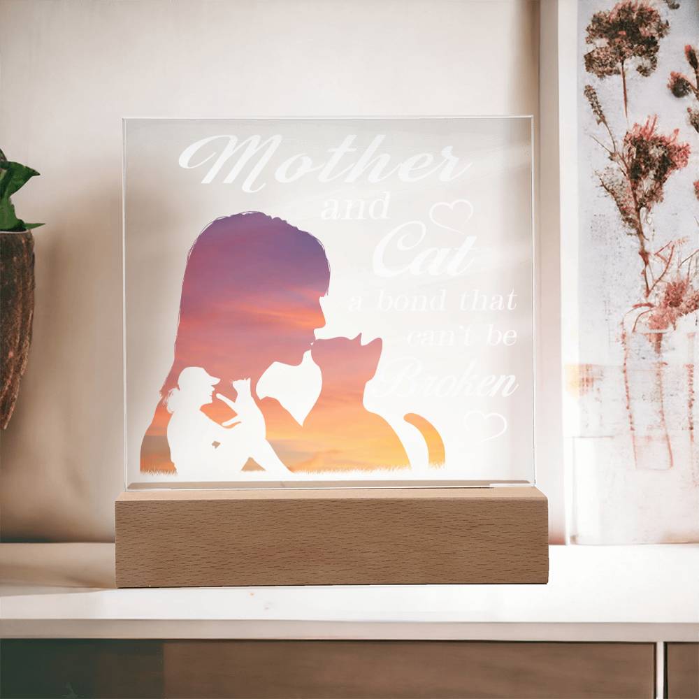 Cat Mom Acrylic Gift - Bond That Can't Be Broken