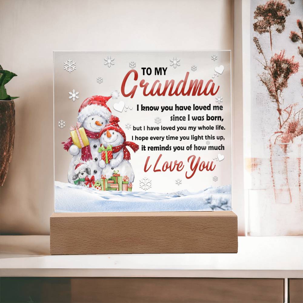 Holiday Acrylic Plaque Gift For Grandma - My Whole Life
