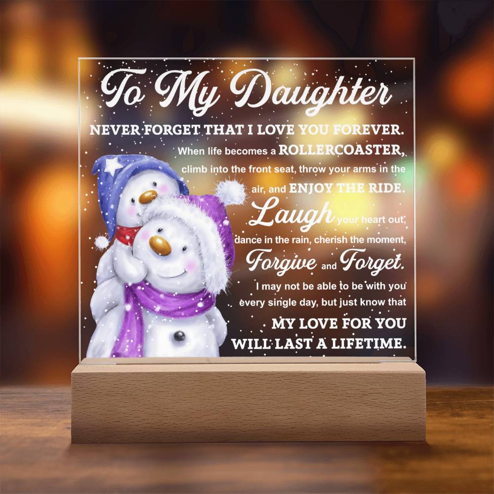 Holiday Acrylic Plaque Gift For Daughter - Enjoy The Ride