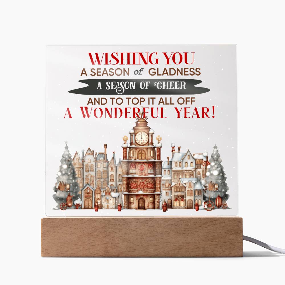 Christmas Acrylic Gift - A Season of Gladness and Cheer
