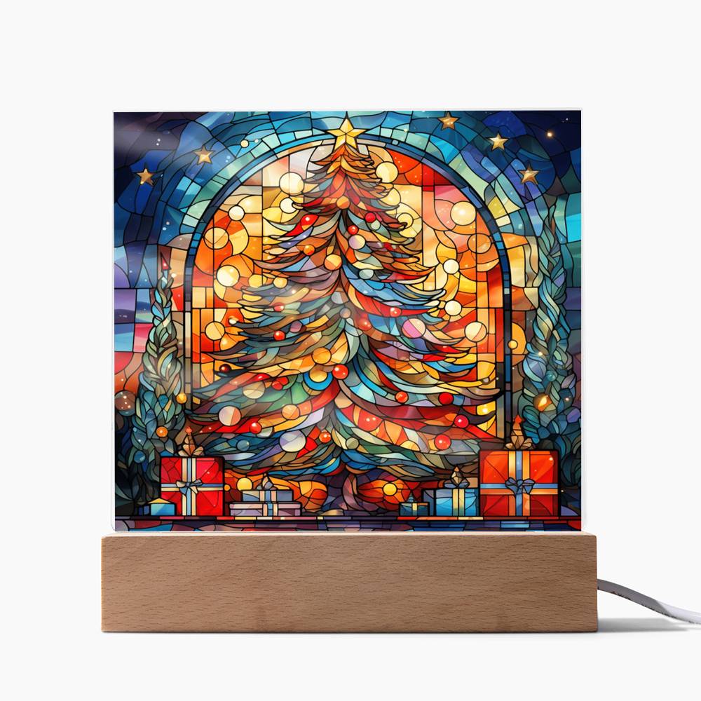 Christmas Acrylic Gift - Stained Glass Christmas Tree