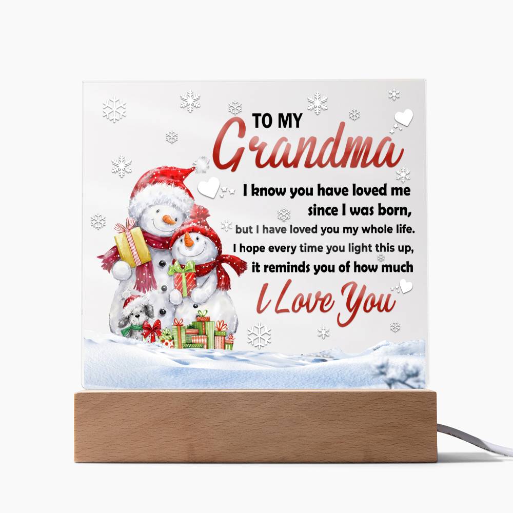 Holiday Acrylic Plaque Gift For Grandma - My Whole Life