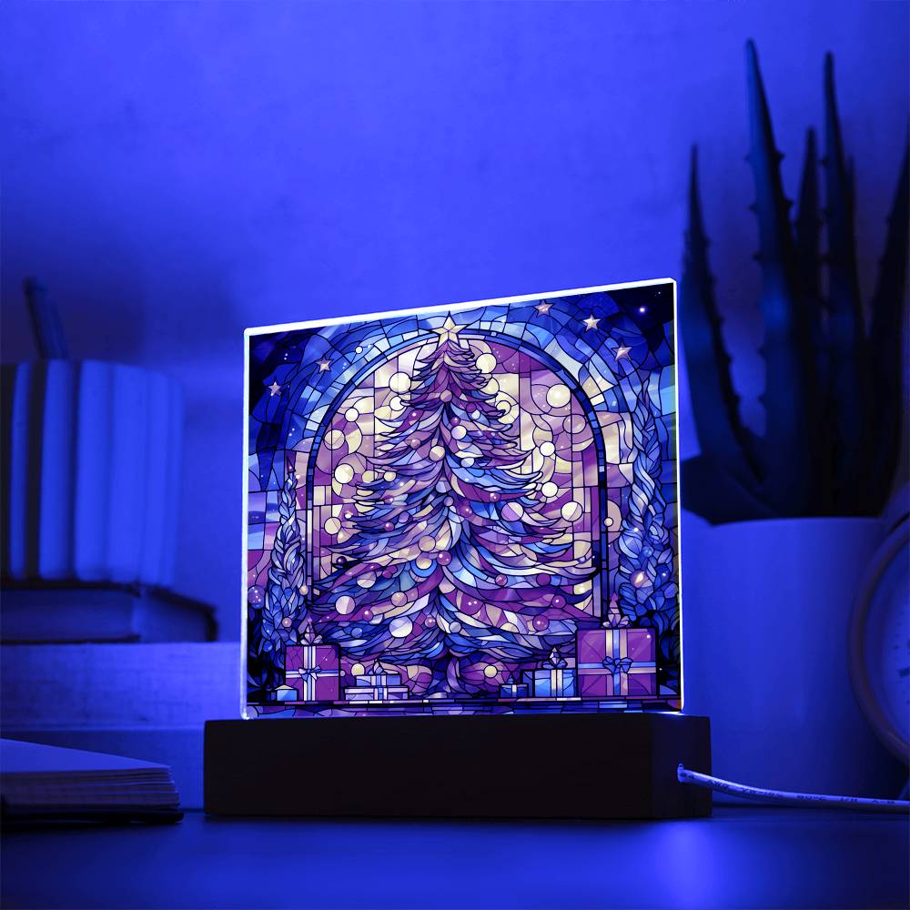 Christmas Acrylic Gift - Stained Glass Christmas Tree