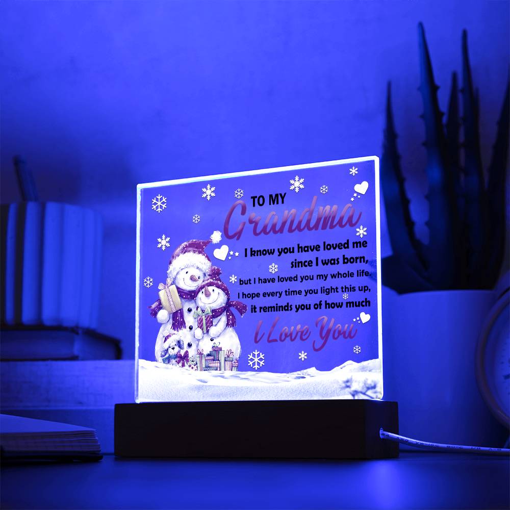 Holiday Acrylic Plaque Gift For Grandma - My Whole Life