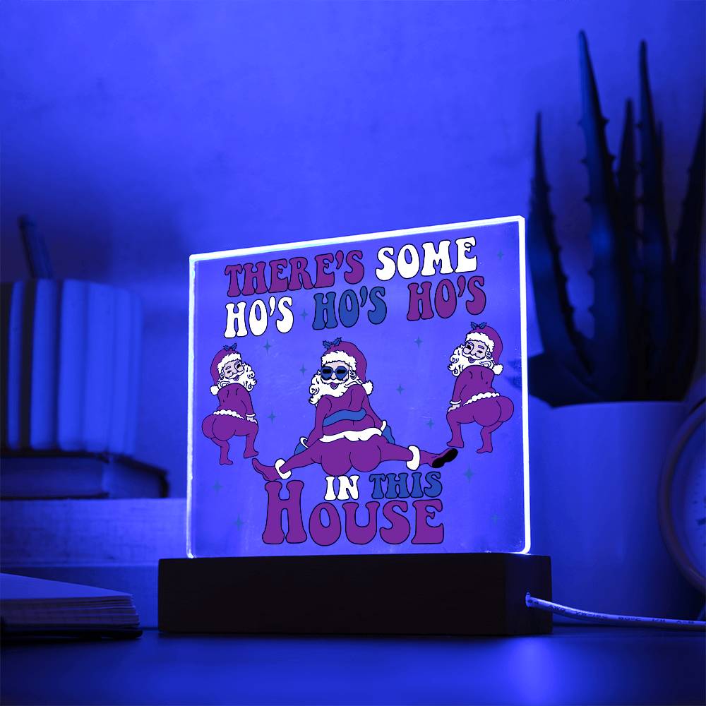 Holiday Acrylic Plaque - Ho Ho Hos In This House