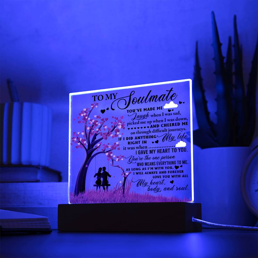 Valentine's Day Acrylic Plaque Gift - Soulmate I'm With You