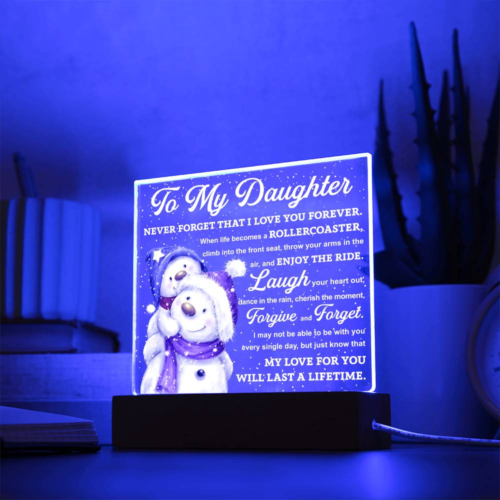 Holiday Acrylic Plaque Gift For Daughter - Enjoy The Ride