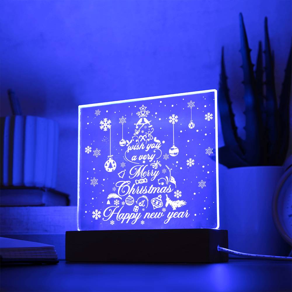 Christmas Acrylic - Wish You A Very Merry Christmas And Happy New Year