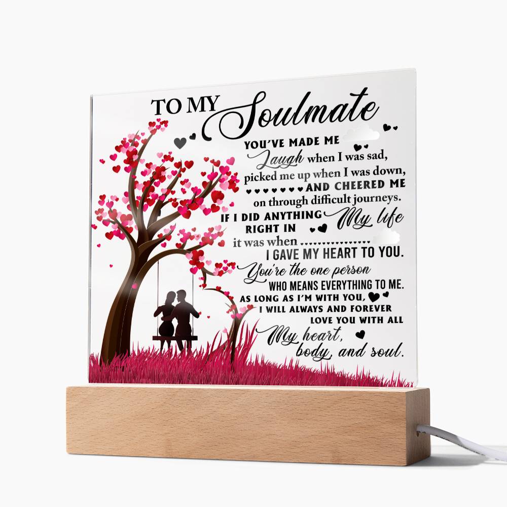 Valentine's Day Acrylic Plaque Gift - Soulmate I'm With You