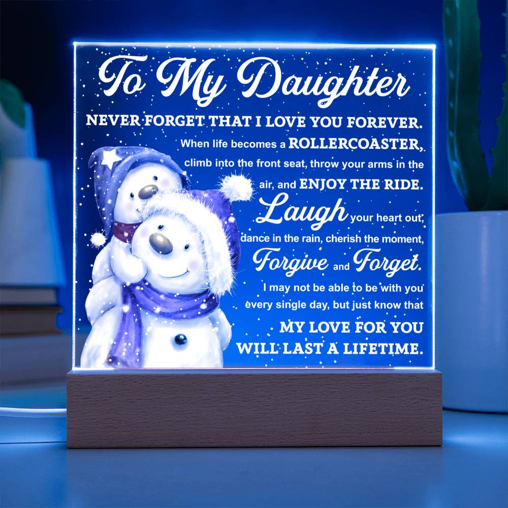 Holiday Acrylic Plaque Gift For Daughter - Enjoy The Ride