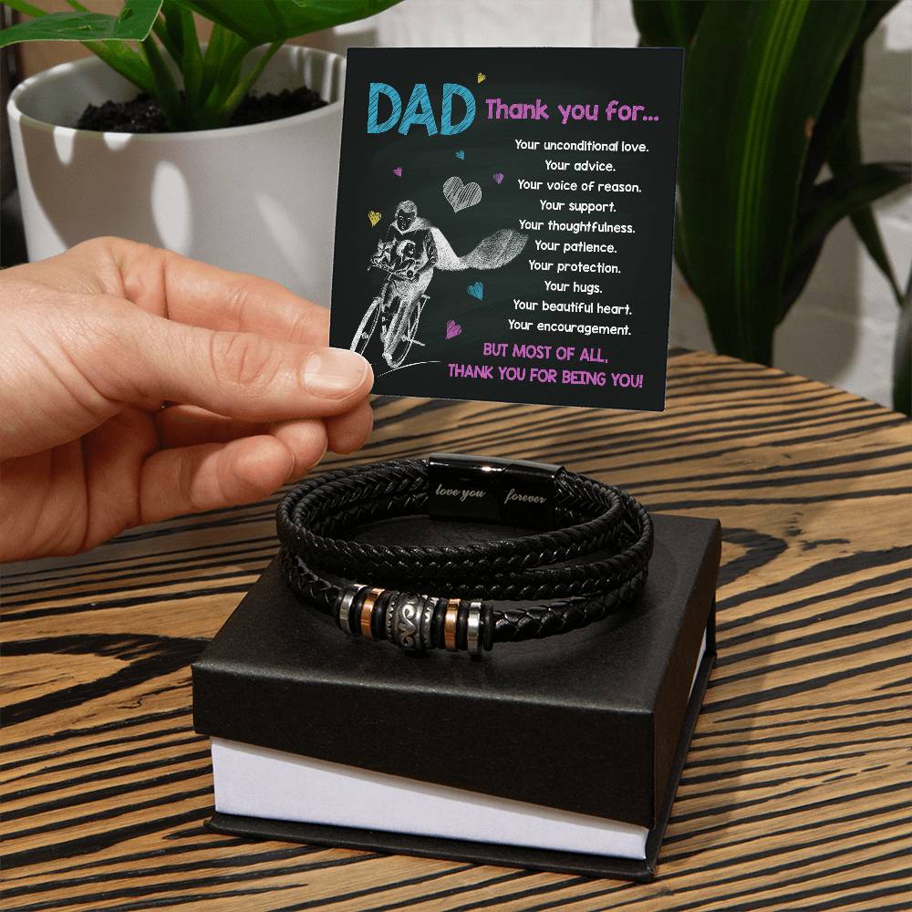 Bracelet Gift For Dad - Thank You For Being You