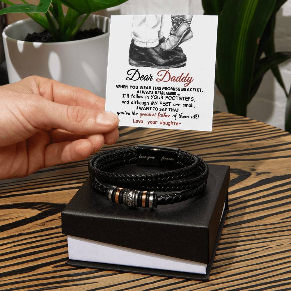 Bracelet Gift For Dad From Daughter - Promise Bracelet