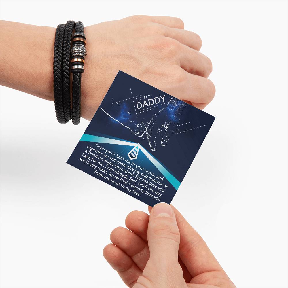 Bracelet Gift For Daddy-To-Be - Stronger Than Steel