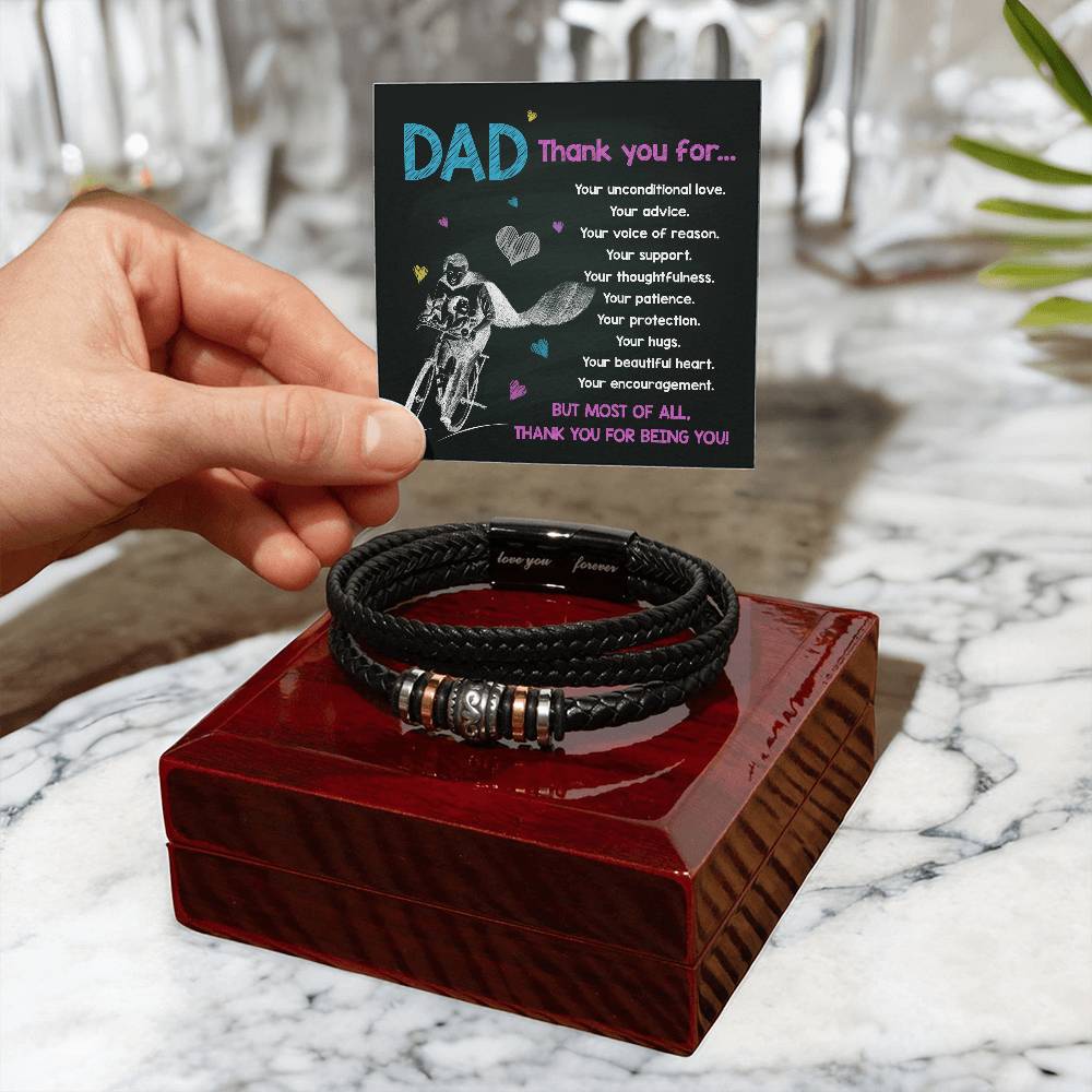 Bracelet Gift For Dad - Thank You For Being You