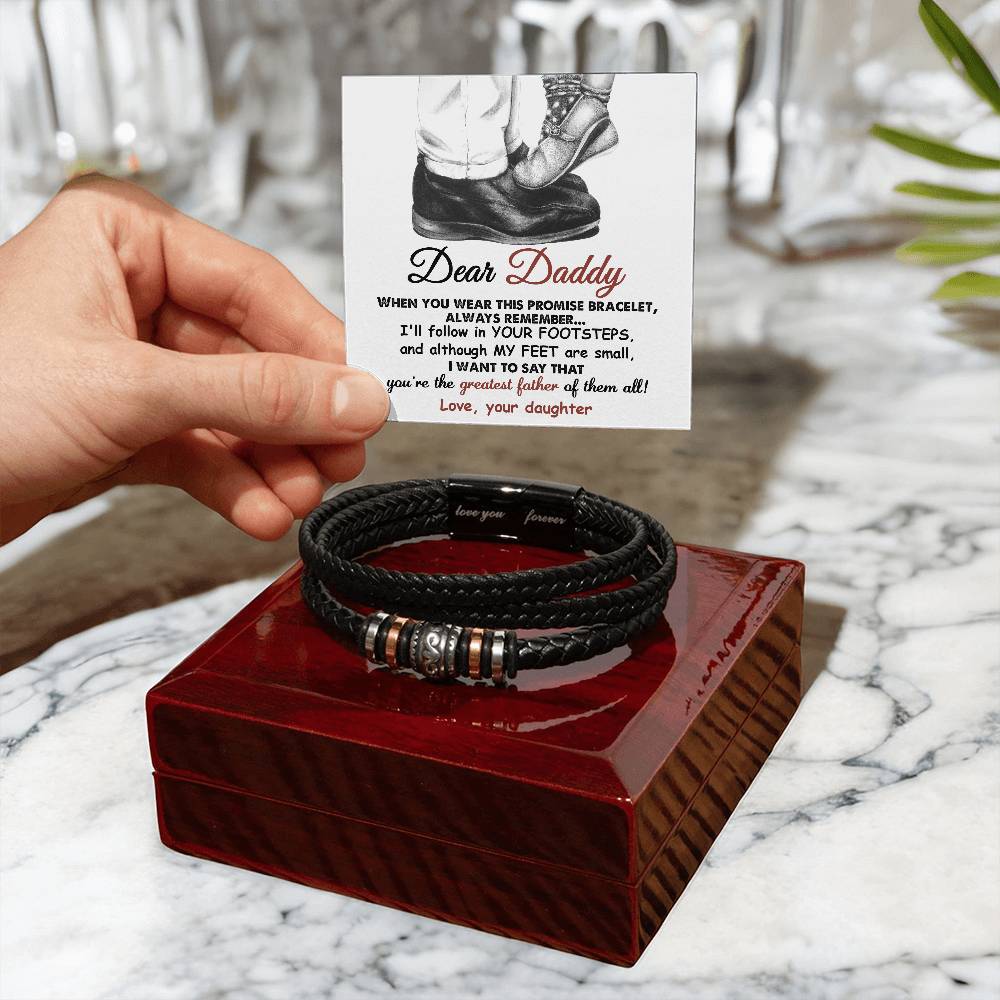 Bracelet Gift For Dad From Daughter - Promise Bracelet