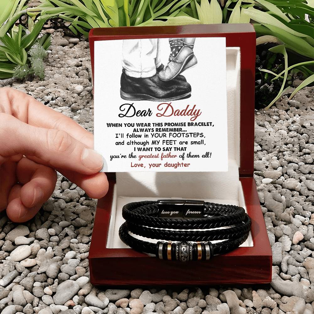 Bracelet Gift For Dad From Daughter - Promise Bracelet