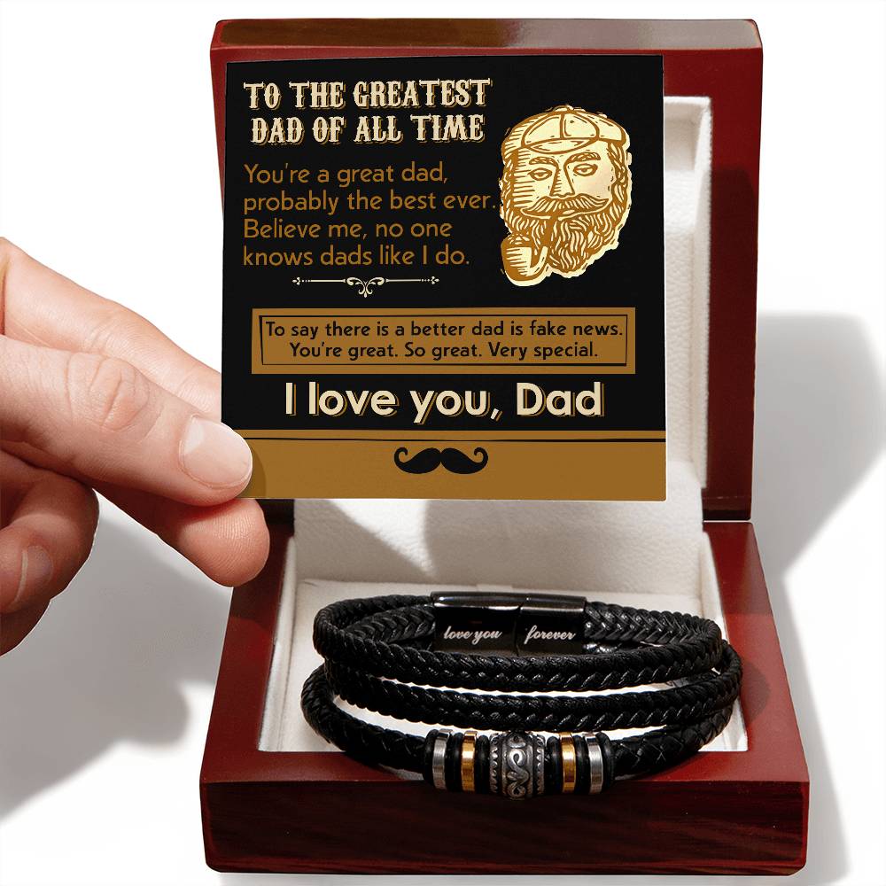 Bracelet Gift For Dad - The Best Ever