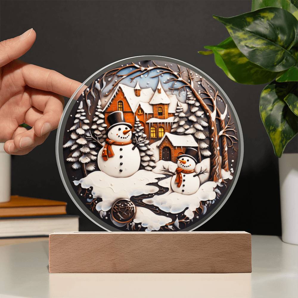 Christmas Acrylic Gift - Twin Snowman