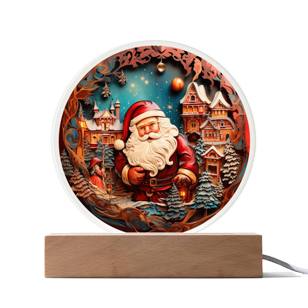 Christmas Acrylic - Santa In Town