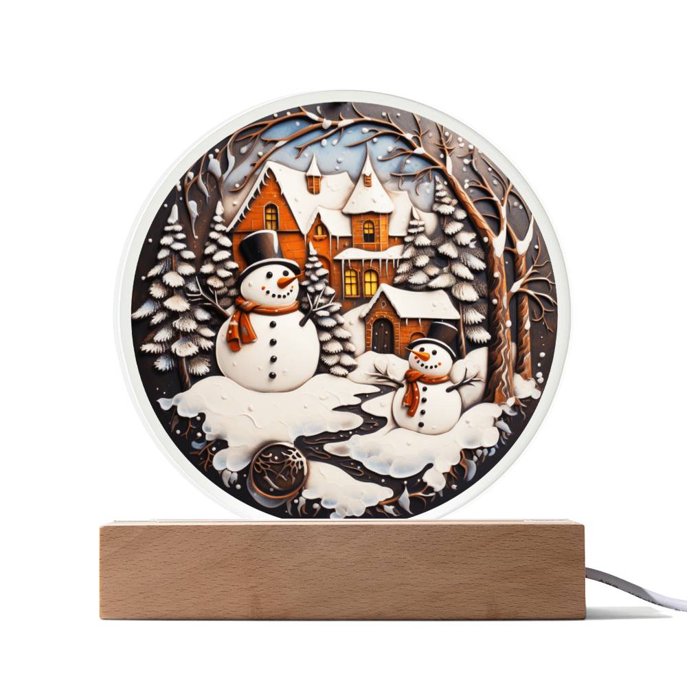Christmas Acrylic Gift - Twin Snowman
