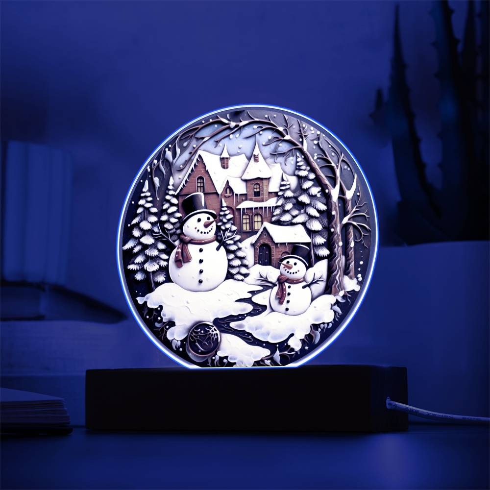 Christmas Acrylic Gift - Twin Snowman