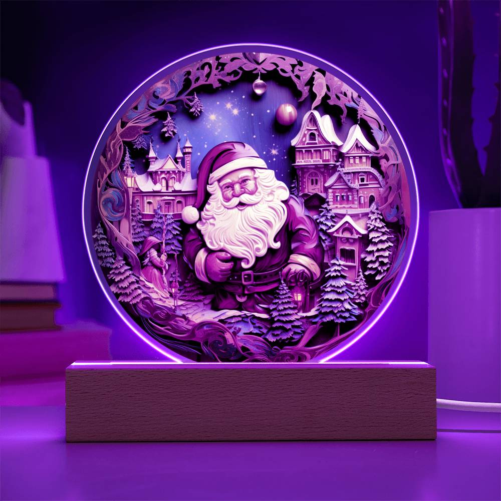 Christmas Acrylic - Santa In Town
