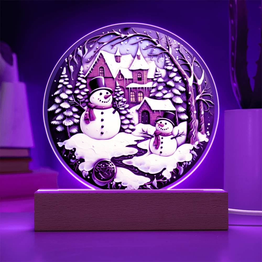 Christmas Acrylic Gift - Twin Snowman