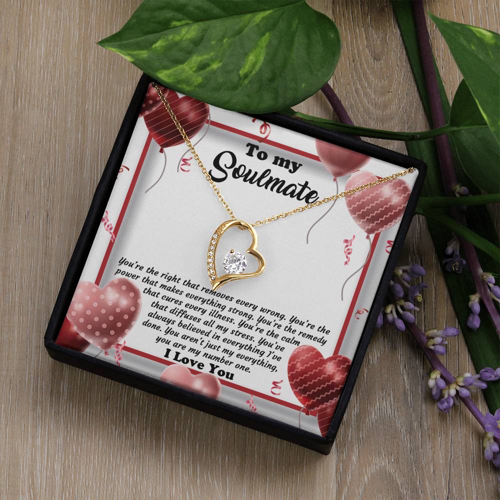 Valentine's Day Necklace Gift - Soulmate My Number One
