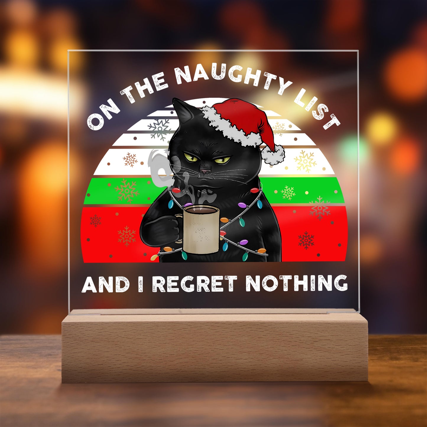 Cat Mom Christmas Acrylic Gift - Naughty List