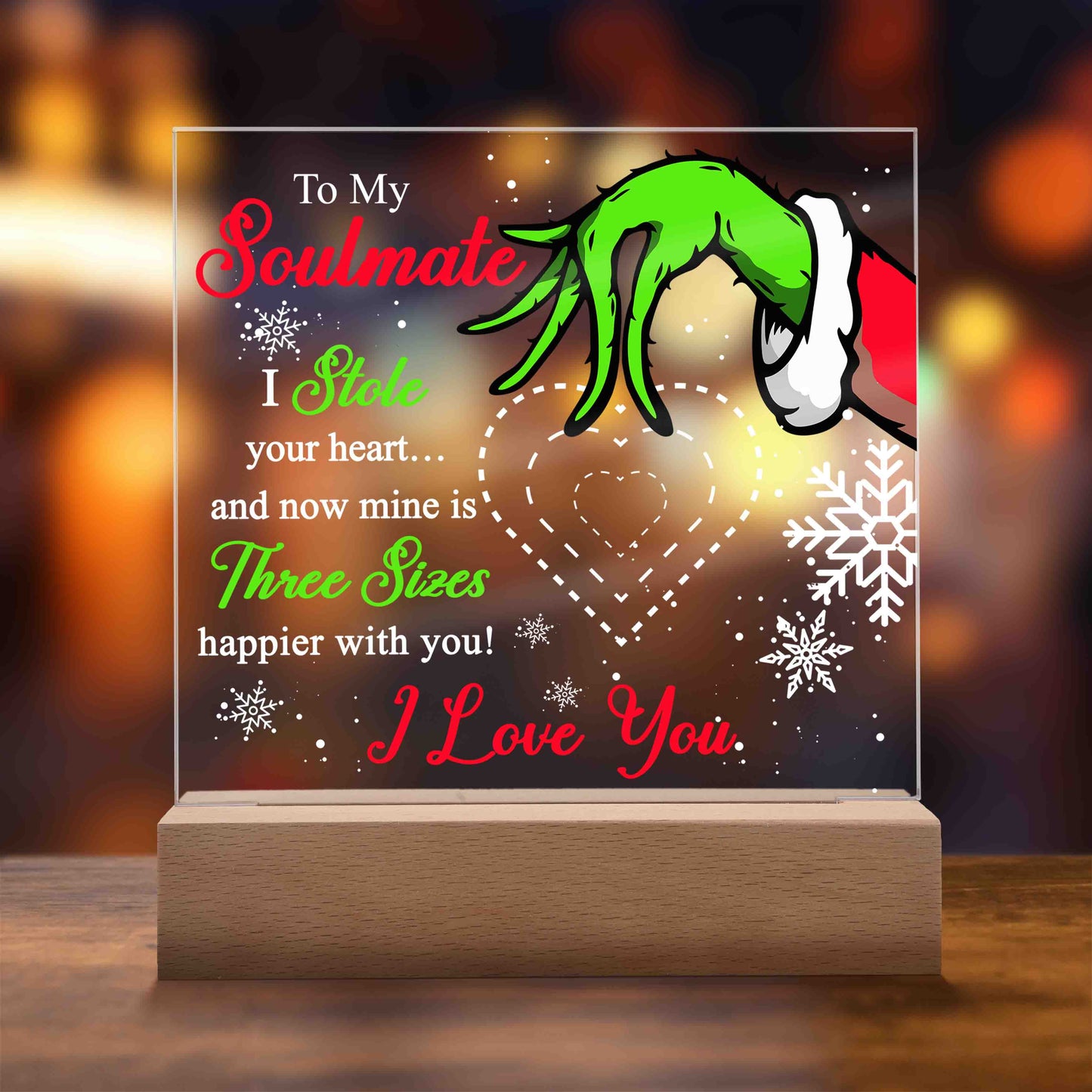 Christmas Acrylic Gift - To My Soulmate - I Stole Your Heart