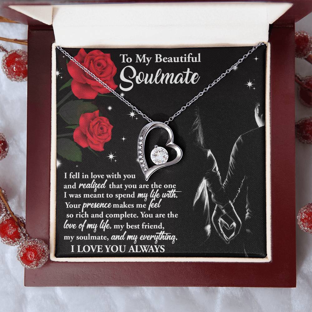 Valentine's Day Necklace Gift - Soulmate Spend My Life