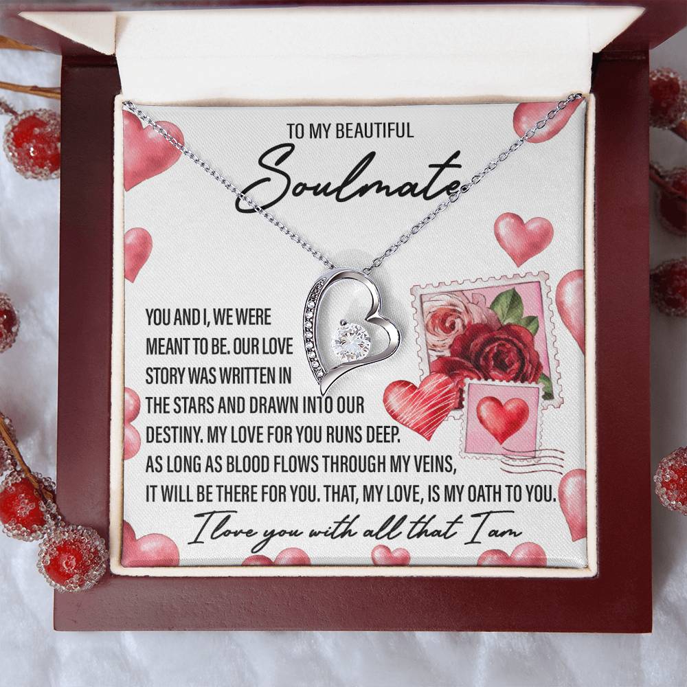 Valentine's Day Necklace Gift - Soulmate Meant To Be