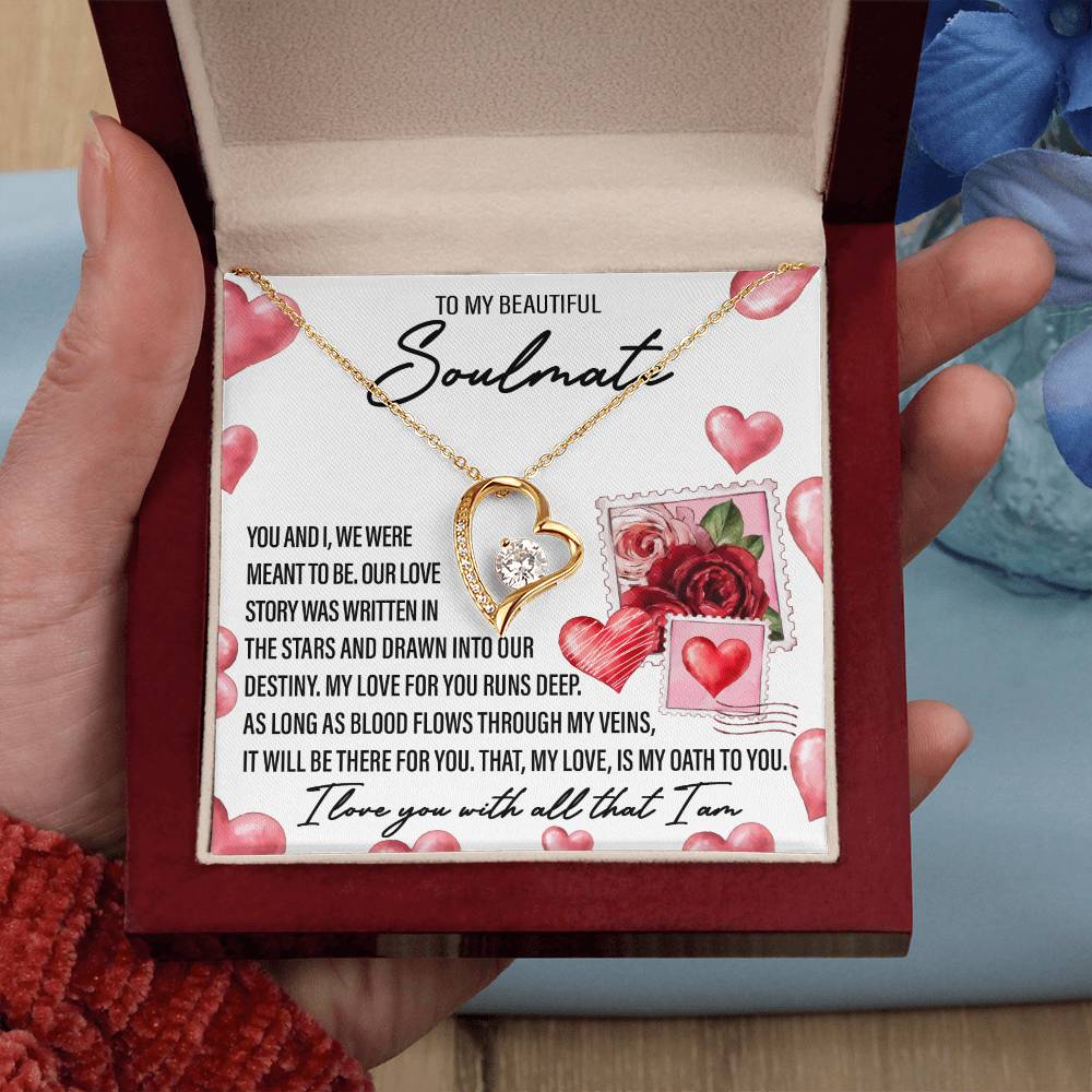 Valentine's Day Necklace Gift - Soulmate Meant To Be