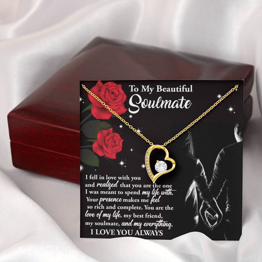 Valentine's Day Necklace Gift - Soulmate Spend My Life