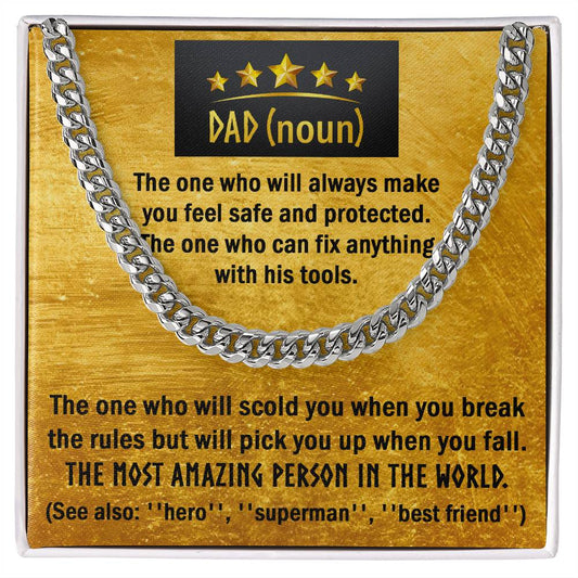 Cuban Link Chain Gift For Dad - The One