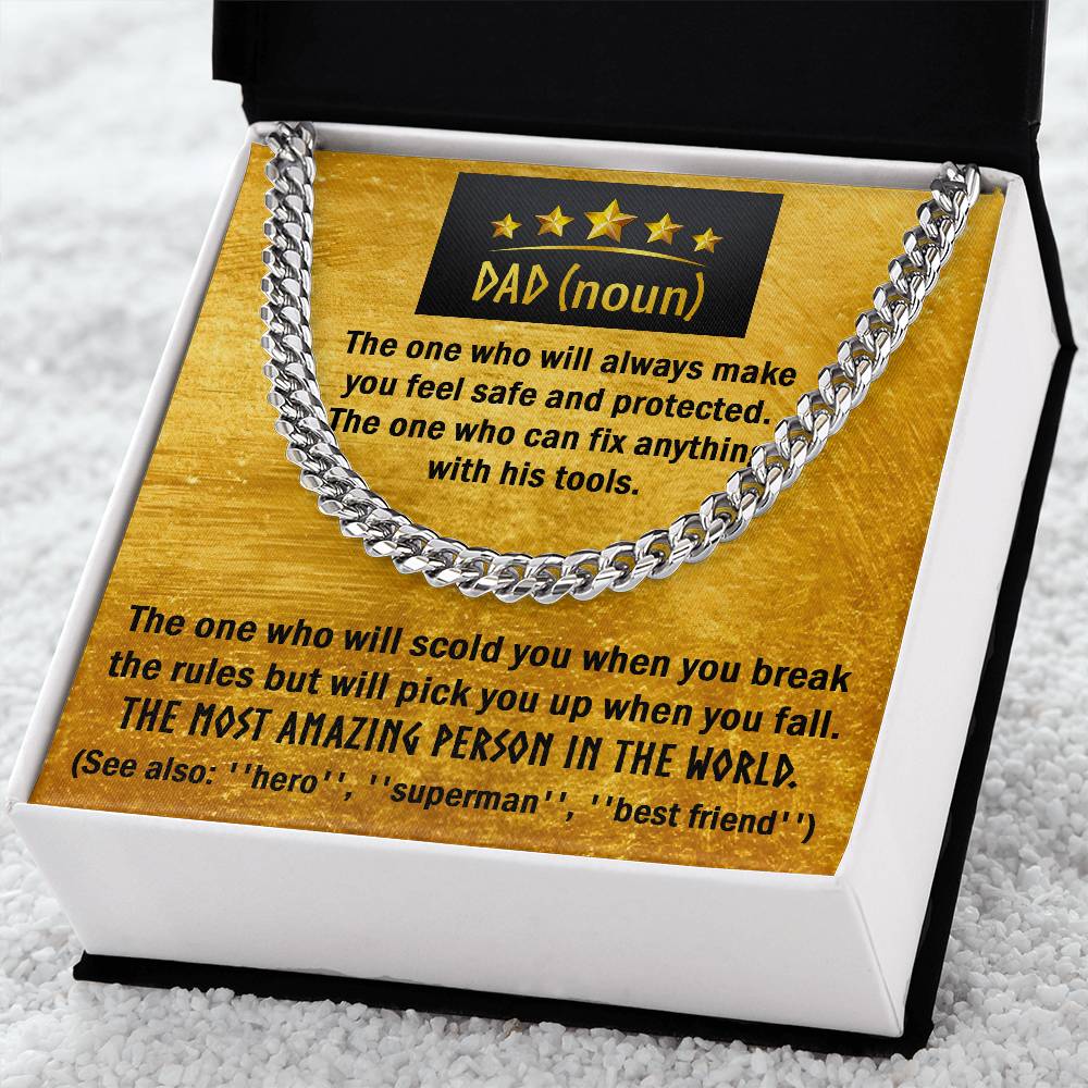 Cuban Link Chain Gift For Dad - The One