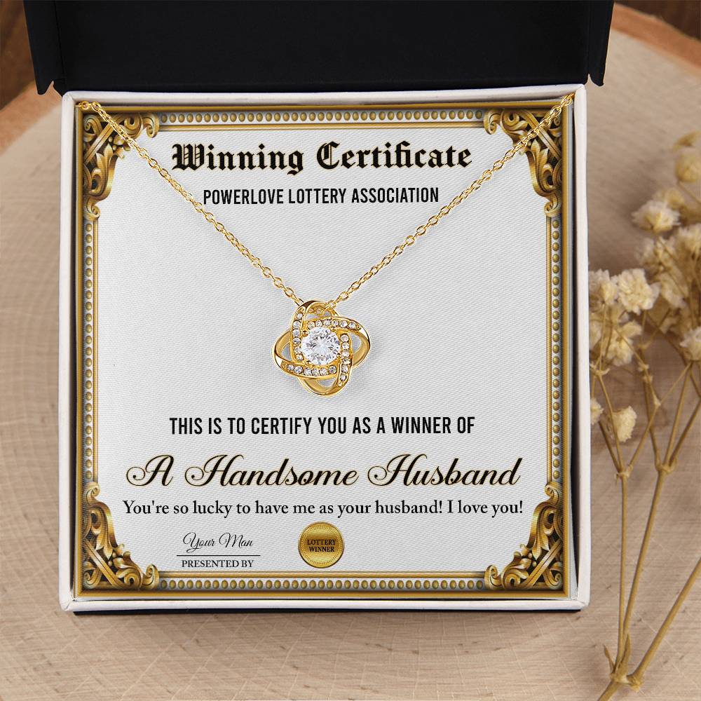 Necklace Gift For Wife - Winning Certificate