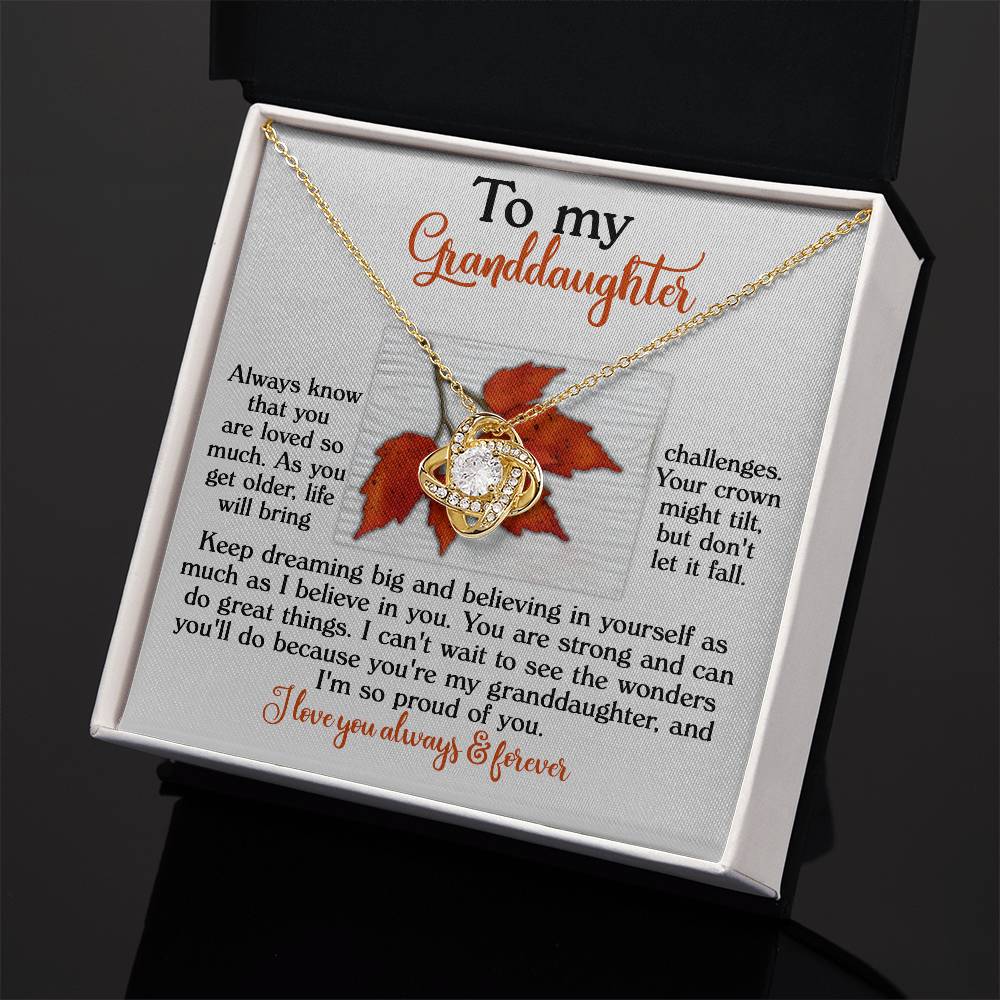 Necklace Gift For Granddaughter - Do Great Things