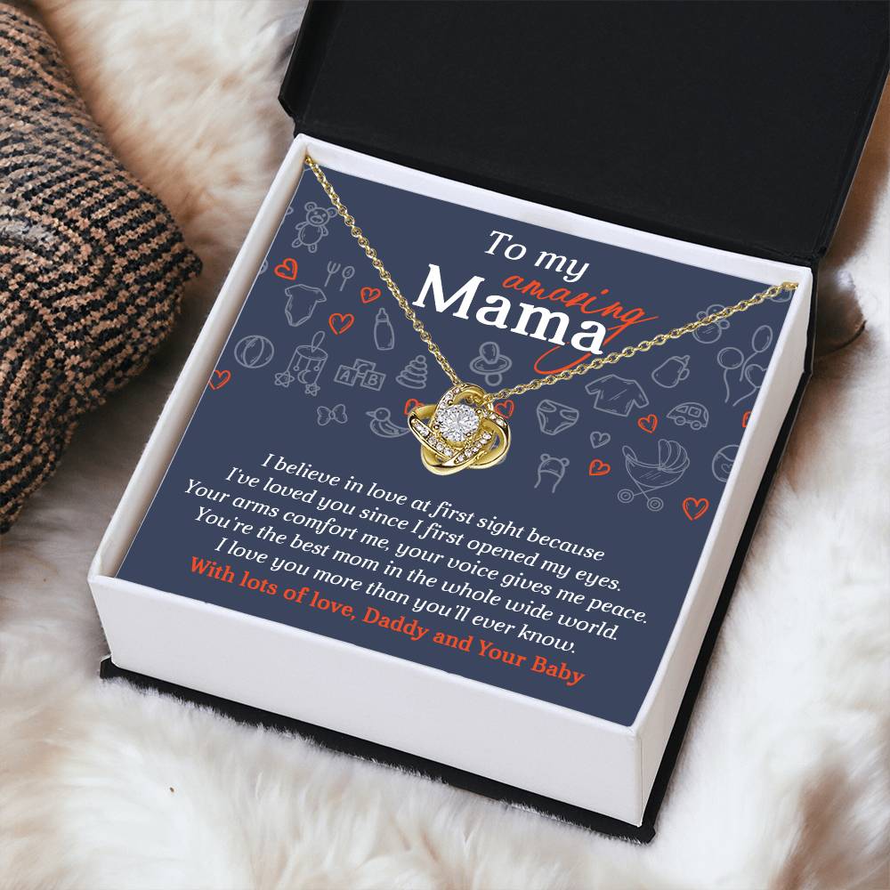 Necklace Gift For Mom To Be - At First Sight