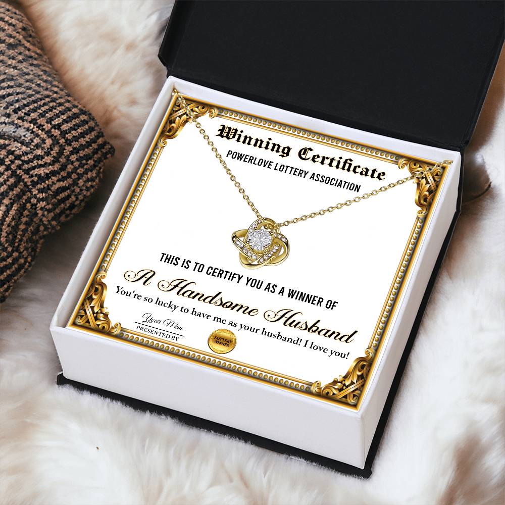 Necklace Gift For Wife - Winning Certificate