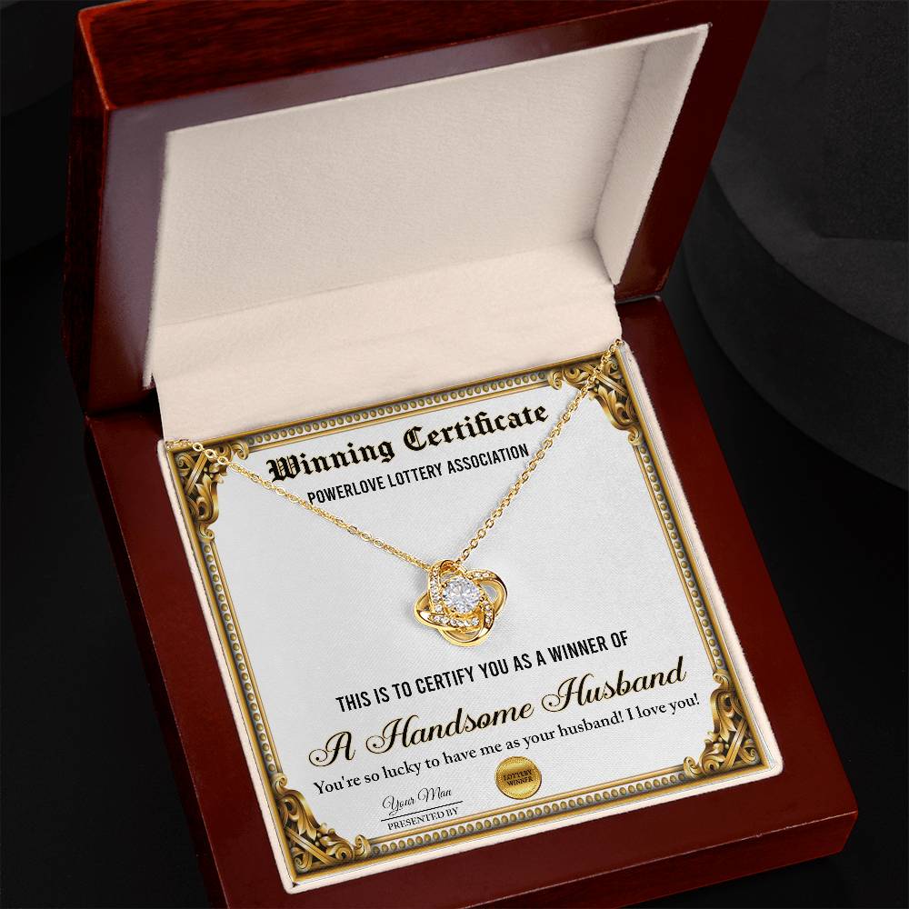 Necklace Gift For Wife - Winning Certificate