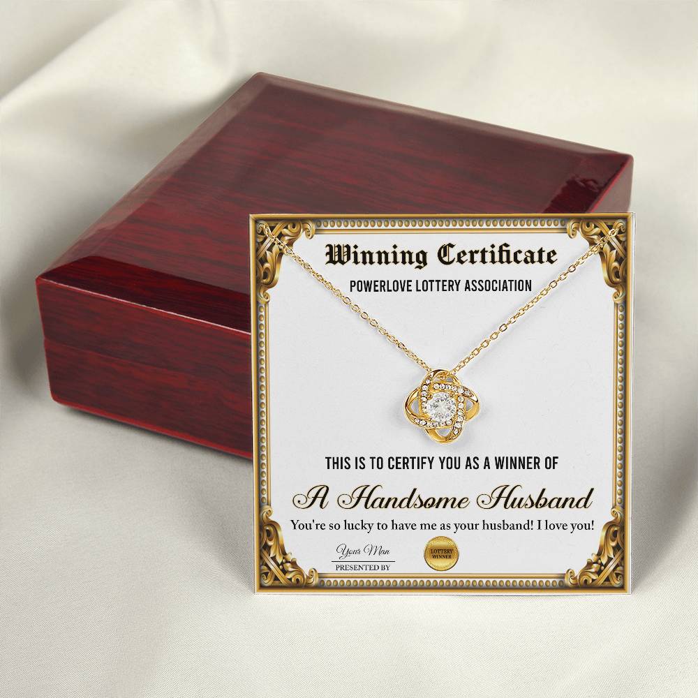 Necklace Gift For Wife - Winning Certificate